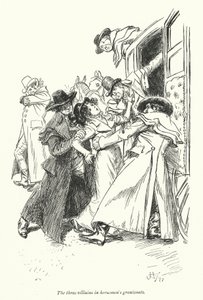 Illustration för Northanger Abbey av Jane Austen (litho) av Hugh Thomson