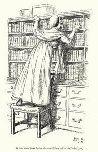 Illustration för Northanger Abbey av Jane Austen (litho) av Hugh Thomson