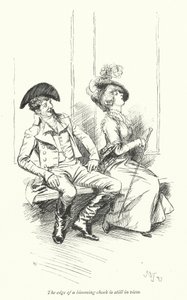 Illustration för Northanger Abbey av Jane Austen (litho) av Hugh Thomson