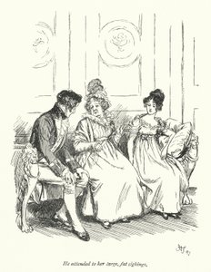 Illustration for Persuasion av Jane Austen (litho) av Hugh Thomson