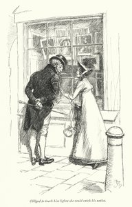 Illustration for Persuasion av Jane Austen (litho) av Hugh Thomson