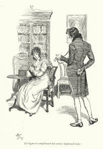 Illustration for Persuasion av Jane Austen (litho) av Hugh Thomson