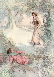 Illustration för Shakespeares som du gillar det av Hugh Thomson