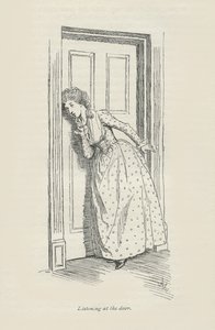 Lyssnar vid dörren, 1896 av Hugh Thomson