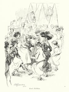London: Bank Holiday (färglitografi) av Hugh Thomson