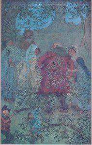 Nu, gode Sir John, hur lever dina Windsor-fruar, illustration från The Merry Wives of Windsor, 1910 av Hugh Thomson