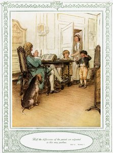 Oliver Goldsmiths pjäs She Stoops to Conquer av Hugh Thomson