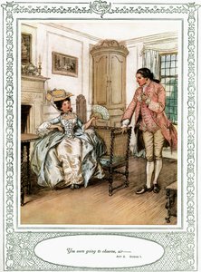 Oliver Goldsmiths pjäs She Stoops to Conquer av Hugh Thomson
