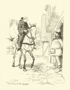 Ankomsten av John Lydgate (litho) av Hugh Thomson