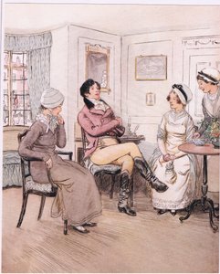 Valentine: "Jag ångrar att de är ute, Patty, men jag kommer att invänta deras återkomst". (litho) av Hugh Thomson