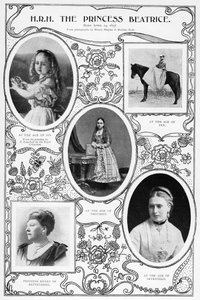 Prinsessan Beatrice, yngsta barn till drottning Victoria, 1901. av Hughes and Mullins