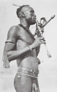 Centralafrikansk Njambara (svartvitt foto) av Hugo Adolf Bernatzik