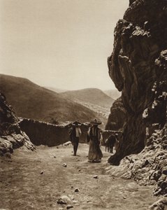 Mexiko: Gata i Pachuca (svartvitt foto)