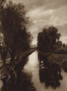 Mexiko: Canal Viga (svartvitt foto) av Hugo Brehme