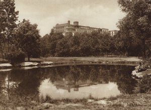 Mexiko: Castillo Chapultepec (svartvitt foto) av Hugo Brehme