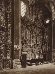 Mexiko: Kyrkan i Tepozotlan (svartvitt foto) av Hugo Brehme