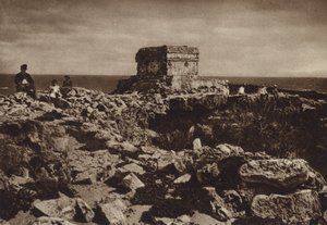Mexiko: Isla de las Mujeres, Yucatan (svartvitt foto) av Hugo Brehme
