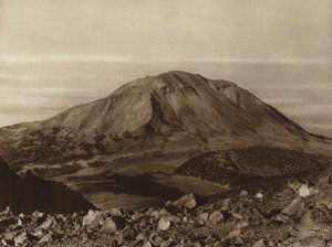 Mexiko: "Sierra Negra" sett från Pico de Orizaba, delstaten Puebla (svartvitt foto)
