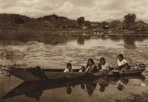 Mexiko: Laguna de Patzcuaro (svartvitt foto)
