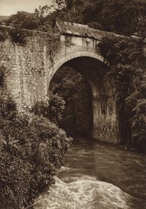 Mexiko: Atoyac Bridge (svartvitt foto) av Hugo Brehme