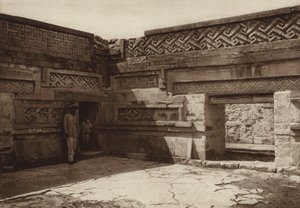 Mexiko: Mitla-ruinerna (svartvitt foto) av Hugo Brehme