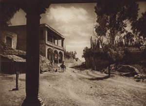 Mexiko: San Esteban, utkanten av huvudstaden Mejico (svartvitt foto)