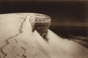Mexiko: Isberg på toppen av Iztaccihuatl (svartvitt foto) av Hugo Brehme