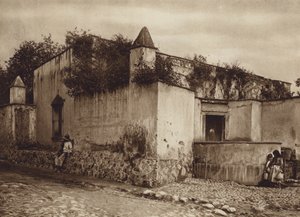Mexiko: Tlacopan, Utkanten av huvudstaden Mexiko (svartvitt foto)