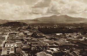 Mexiko: Utsikt över Toluca (svartvitt foto)