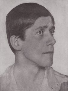 Oskar Kokoschka, österrikisk konstnär och författare (svartvitt foto) av Hugo Erfurth