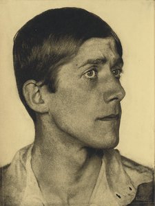 Porträtt av Oskar Kokoschka, 1920.