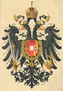 Liten vapensköld från kejsardömet Österrike, 1890. av Hugo Gerard Strohl