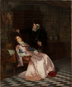 Gustav Vasa hittar sin gemål Catherine Stenbock sover och hör henne säga kung Gösta jag älskar..., 1