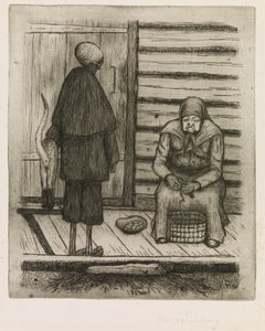 Döden och den gamla kvinnan av Hugo Simberg
