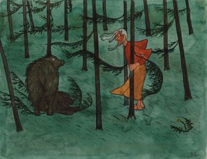 Rädsla i skogen av Hugo Simberg
