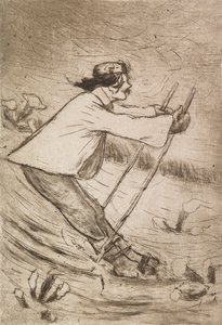 Gallen-Kallela på skidor av Hugo Simberg