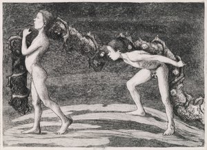 Girlangbärare II av Hugo Simberg