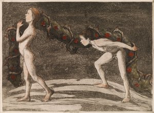 Girlangbärare II av Hugo Simberg