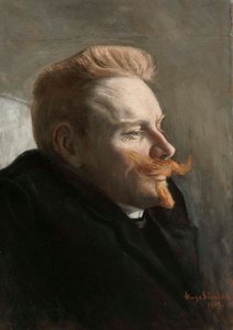 Man med röd mustasch av Hugo Simberg