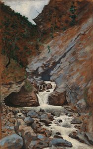 Bergsbäck i Kaukasus av Hugo Simberg