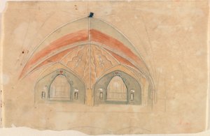 Hjulspindel, skiss till Tammerfors domkyrka av Hugo Simberg