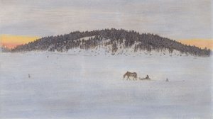 Vinterväg I av Hugo Simberg
