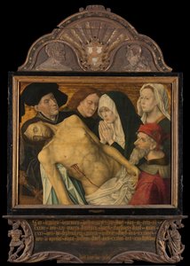 Klagovisan, ca 1527 (olja på pannå) av Hugo van der (after) Goes