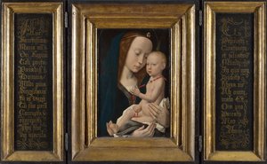 Jungfru och barn, ca 1485 av Hugo van der, Goes
