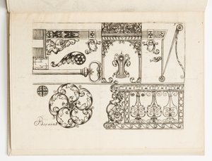 Tavla 5, från Various Designs for Locksmiths av Hugues Brisville