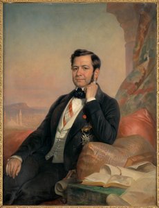 Porträtt av Ferdinand de Lesseps av Hugues Foureau