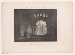 Scenografi för operan Robert le diable Theatre Royal Francais de la Haye (titel på objekt)