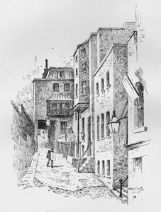 Ingången till det romerska badet, 1890