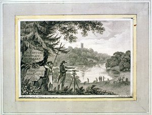 Humphrey Reptons visitkort, graverat av Thomas Medland (fl.1808-22) av Humphry Repton