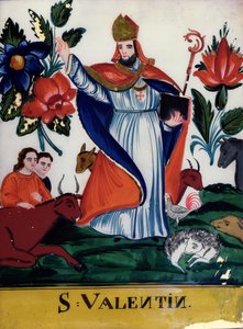St. Valentine (målat glas) av Hungarian School